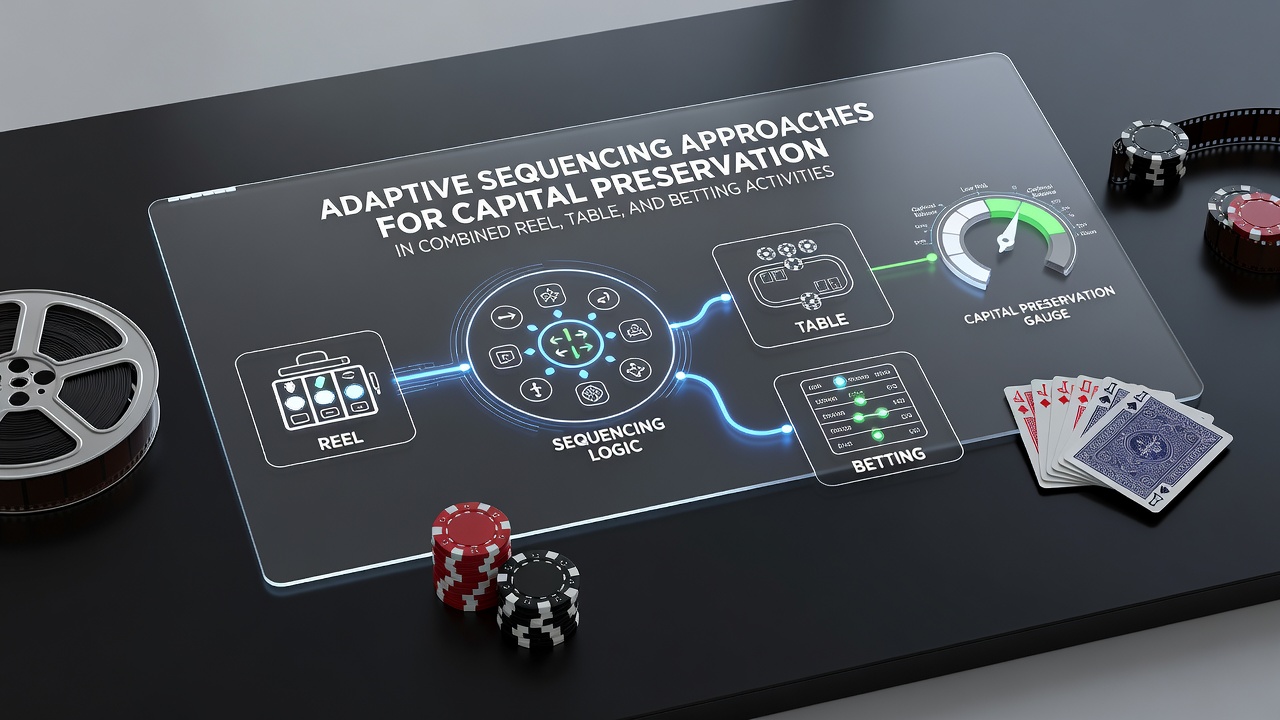 Illustration of sequencing strategies across slot machines, card tables, and sports wagering interfaces