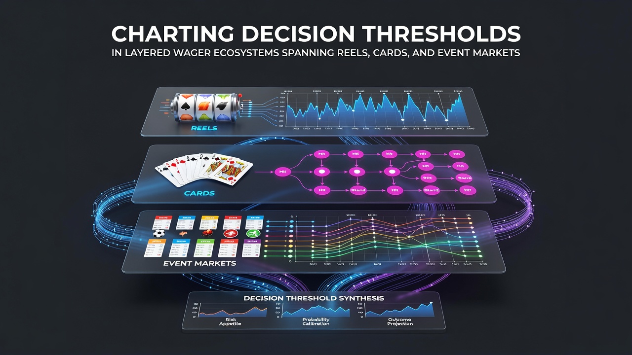 Screenshot of an integrated wagering dashboard displaying threshold indicators for slots, poker, and sports betting