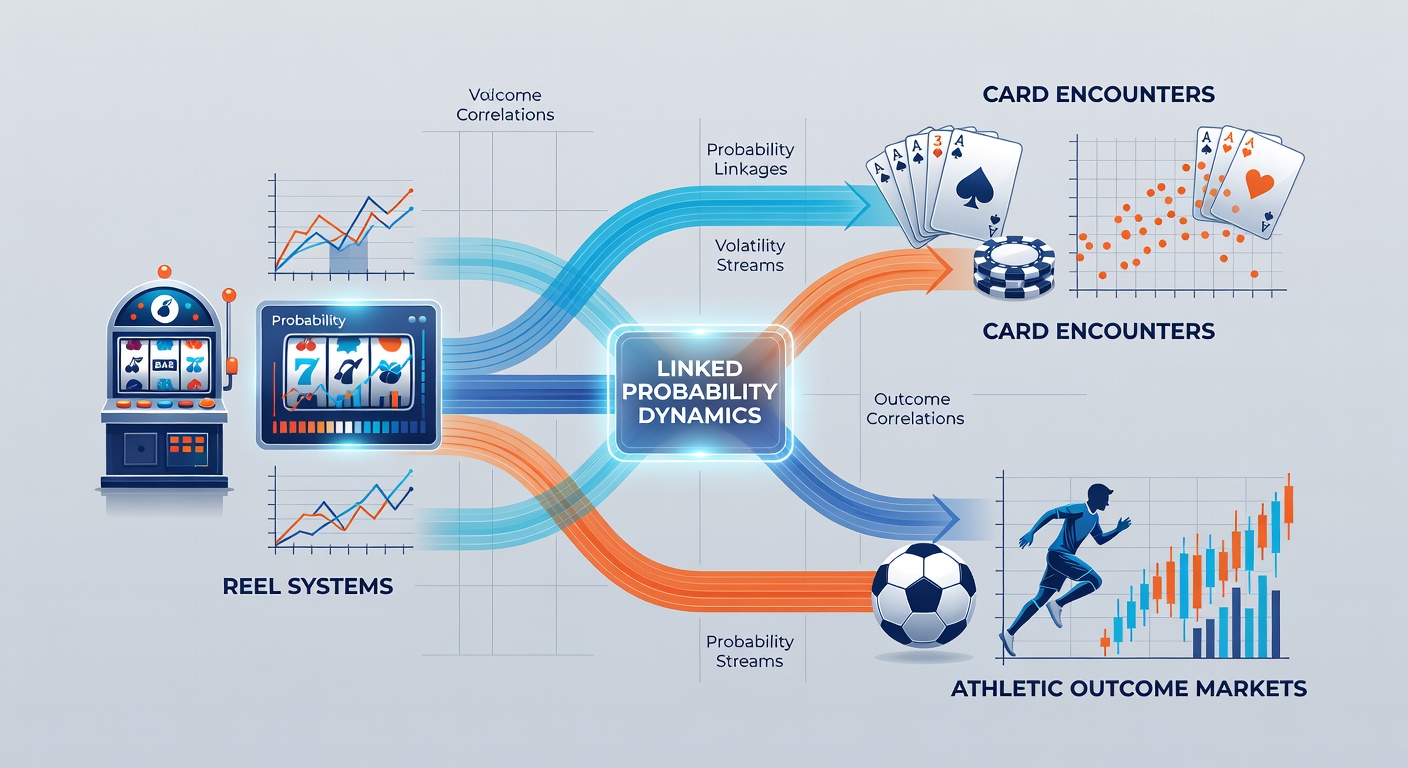 Detailed charts showing correlations between slot variance, card game probabilities, and sports betting odds with timeline data points