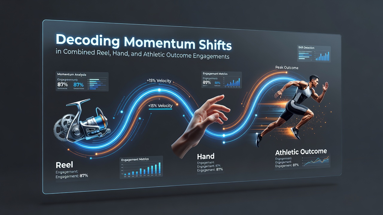 Visual representation of momentum indicators connecting slot reels, poker tables, and sports event lines