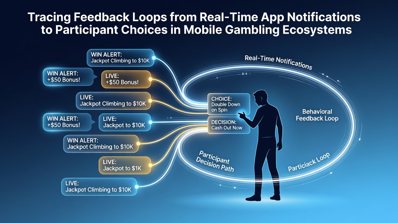 Mobile app notification interface showing real-time gambling alerts and user response options